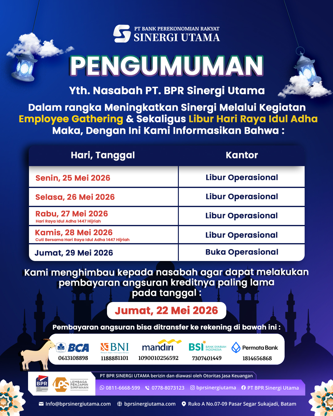 Pengumuman Libur Idul Adha